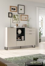 Highboard >Noida< in kaschmir - 112x150x37cm (BxHxT)