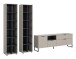 Wohnwand >Noida< in kaschmir - 305x192x41cm (BxHxT)