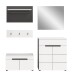 Garderoben-Set >Canu< in Basalt Grau / Weiß - 175x190x37cm (BxHxT)