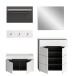 Garderoben-Set >Canu< in Basalt Grau / Weiß - 175x190x37cm (BxHxT)