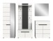 Garderoben-Set >Canu< in Basalt Grau / Weiß - 255x190x37cm (BxHxT)