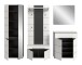Garderoben-Set >Canu< in Basalt Grau / Weiß - 255x190x37cm (BxHxT)