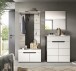 Garderoben-Set >Canu< in Basalt Grau / Weiß - 175x190x37cm (BxHxT)