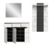 Garderoben-Set >Canu< in Basalt Grau / Weiß - 215x190x37cm (BxHxT)