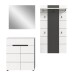 Garderoben-Set >Canu< in Basalt Grau / Weiß - 175x190x37cm (BxHxT)