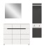 Garderoben-Set >Canu< in Basalt Grau / Weiß - 180x190x37cm (BxHxT)