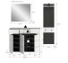 Garderoben-Set >Canu< in Basalt Grau / Weiß - 180x190x37cm (BxHxT)