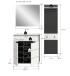 Garderoben-Set >Canu< in Basalt Grau / Weiß - 140x190x37cm (BxHxT)