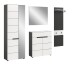 Garderoben-Set >Canu< in Basalt Grau / Weiß - 220x190x37cm (BxHxT)