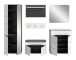 Garderoben-Set >Canu< in Basalt Grau / Weiß - 255x190x37cm (BxHxT)