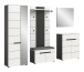 Garderoben-Set >Canu< in Basalt Grau / Weiß - 255x190x37cm (BxHxT)