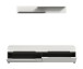Lowboard >Canu< in Basalt Grau / Weiß - 170x38x33cm (BxHxT)