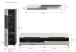 Wohnwand >Canu< in Basalt Grau / Weiß - 221x141x33cm (BxHxT)