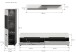 Wohnzimmer-Set >Canu< in Basalt Grau / Weiß - 221x141x33cm (BxHxT)