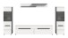 Wohnzimmer-Set >Canu< in Basalt Grau / Weiß - 272x141x33cm (BxHxT)