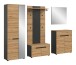Garderoben-Set >Canu< in Basalt Grau / Artisan - 255x190x37cm (BxHxT)