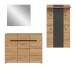 Garderoben-Set >Canu< in Basalt Grau / Artisan - 215x190x37cm (BxHxT)