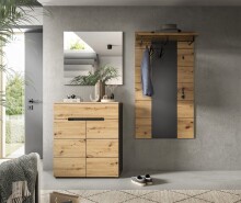 Garderoben-Set >Canu< in Basalt Grau / Artisan -...