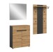 Garderoben-Set >Canu< in Basalt Grau / Artisan - 175x190x37cm (BxHxT)