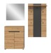 Garderoben-Set >Canu< in Basalt Grau / Artisan - 175x190x37cm (BxHxT)