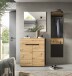 Garderoben-Set >Canu< in Basalt Grau / Artisan - 140x190x37cm (BxHxT)
