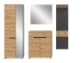 Garderoben-Set >Canu< in Basalt Grau / Artisan - 220x190x37cm (BxHxT)