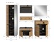 Garderoben-Set >Canu< in Basalt Grau / Artisan - 255x190x37cm (BxHxT)