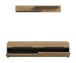 TV-Board >Canu< in Basalt Grau / Artisan - 170x38x33cm (BxHxT)