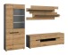 Wohnzimmer-Set >Canu< in Basalt Grau / Artisan - 280x190x44cm (BxHxT)
