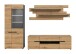 Wohnzimmer-Set >Canu< in Basalt Grau / Artisan - 280x190x44cm (BxHxT)
