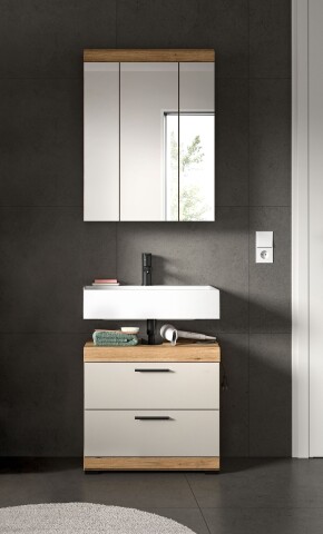 Badezimmer-Set >Scout< in Evoak Oak / Kaschmir - 60x191x34cm (BxHxT)