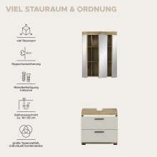 Badezimmer-Set >Scout< in Evoak Oak / Kaschmir - 60x191x34cm (BxHxT)