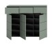 Schuhkommode >Canu< in Basalt Grau / Smoke Green - 94x120x37cm (BxHxT)