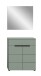Garderoben-Set >Canu< in Basalt Grau / Smoke Green - 80x190x37cm (BxHxT)