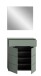 Garderoben-Set >Canu< in Basalt Grau / Smoke Green - 80x190x37cm (BxHxT)