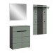 Garderoben-Set >Canu< in Basalt Grau / Smoke Green - 175x190x37cm (BxHxT)