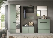 Garderoben-Set >Canu< in Basalt Grau / Smoke Green...