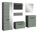 Garderoben-Set >Canu< in Basalt Grau / Smoke Green - 255x190x37cm (BxHxT)