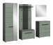 Garderoben-Set >Canu< in Basalt Grau / Smoke Green - 255x190x37cm (BxHxT)
