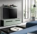 Lowboard >Canu< in Basalt Grau / Smoke Green - 170x38x33cm (BxHxT)