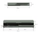 Lowboard >Canu< in Basalt Grau / Smoke Green - 170x38x33cm (BxHxT)