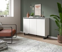Sideboard >Tomasa< in Weiß - 120x84x36cm (BxHxT)