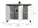 Sideboard >Tomasa< in Weiß - 120x84x36cm (BxHxT)