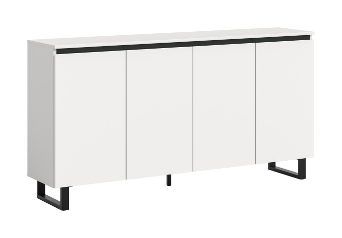 Sideboard >Tomasa< in Weiß - 160x84x36cm (BxHxT)