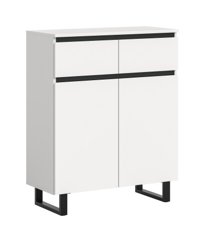 Kommode >Tomasa< in Weiß - 80x99x36cm (BxHxT)