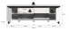 Lowboard >Tomasa< in Weiß - 188x65x36cm (BxHxT)