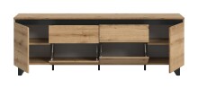 Lowboard >Tomasa< in Evoke Oak - 188x65x36cm (BxHxT)