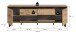 Lowboard >Tomasa< in Evoke Oak - 188x65x36cm (BxHxT)
