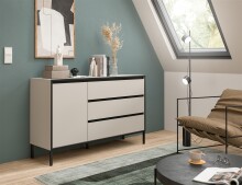 Sideboard >Tron< in kaschmir - 136x83x38cm (BxHxT)