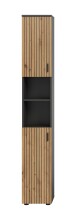 Hochschrank >Mone< in Basalt / Artisan Oak -...